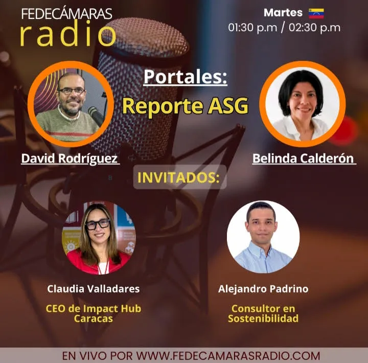 Flyer Reporte ASG en Fedecámaras Radio - martes 30-09-2025