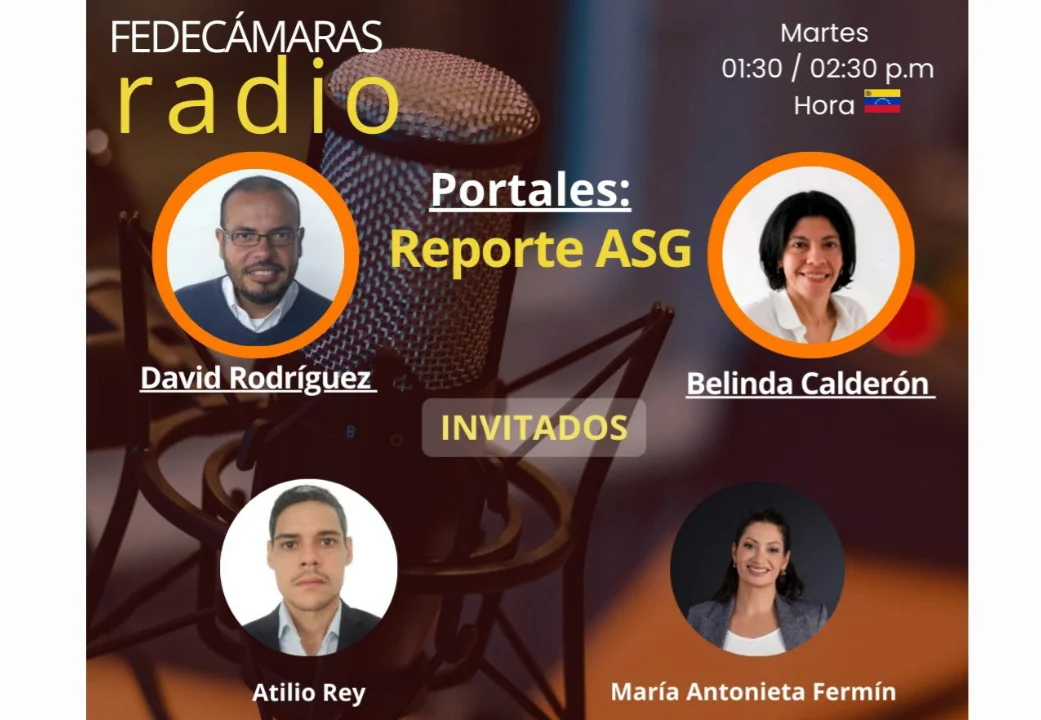 Flyer editado Programa Reporte ASG en Fedecámaras Radio - martes 03 de marzo 2026
