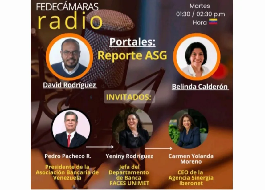 Flyer editado Programa Reporte ASG Fedecámaras Radio - 23 de septiembre 2025