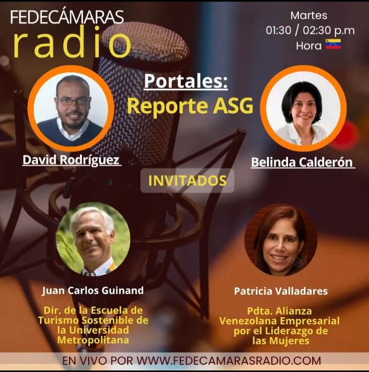 Flyer Reporte ASG en Fedecámaras Radio - martes 28 de octubre 2025