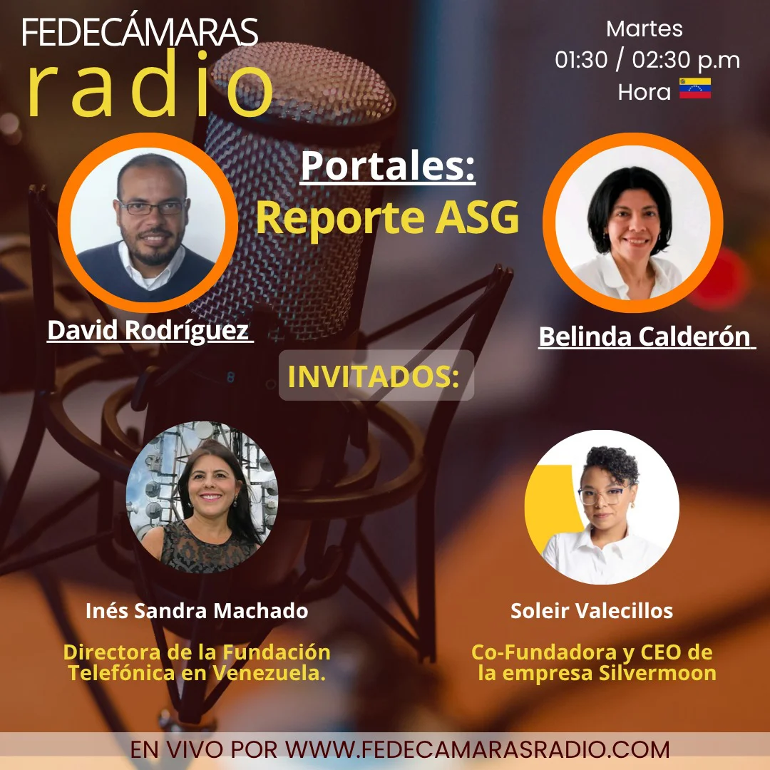 Flyer Programa Reporte ASG en Fedecámaras Radio - Martes 26 de mayo 2026