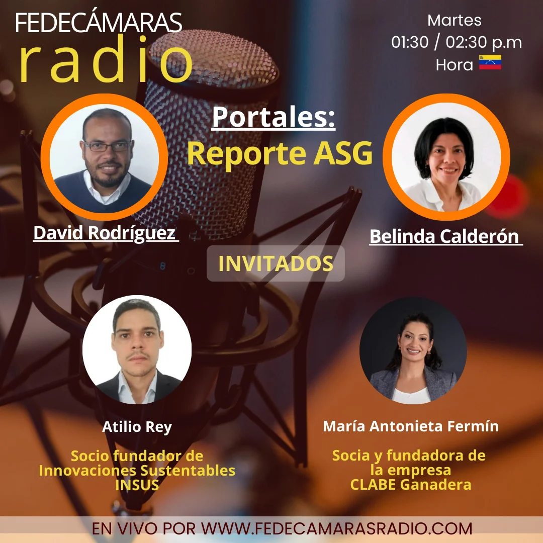 Flyer Programa Reporte ASG en Fedecámaras Radio -martes 03 de marzo 2026